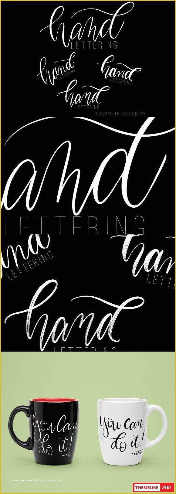 Free Procreate Templates Of Creativemarket Hand Lettering for Procreate App