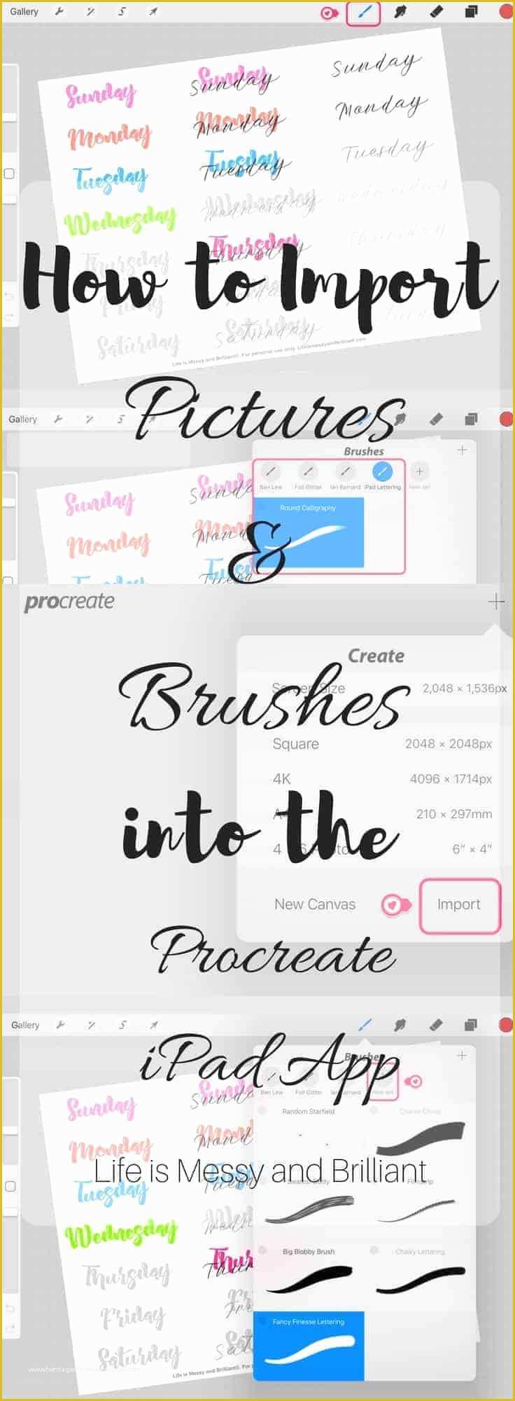 Free Procreate Templates Of How to Import and Brushes Into Procreate Ipad App