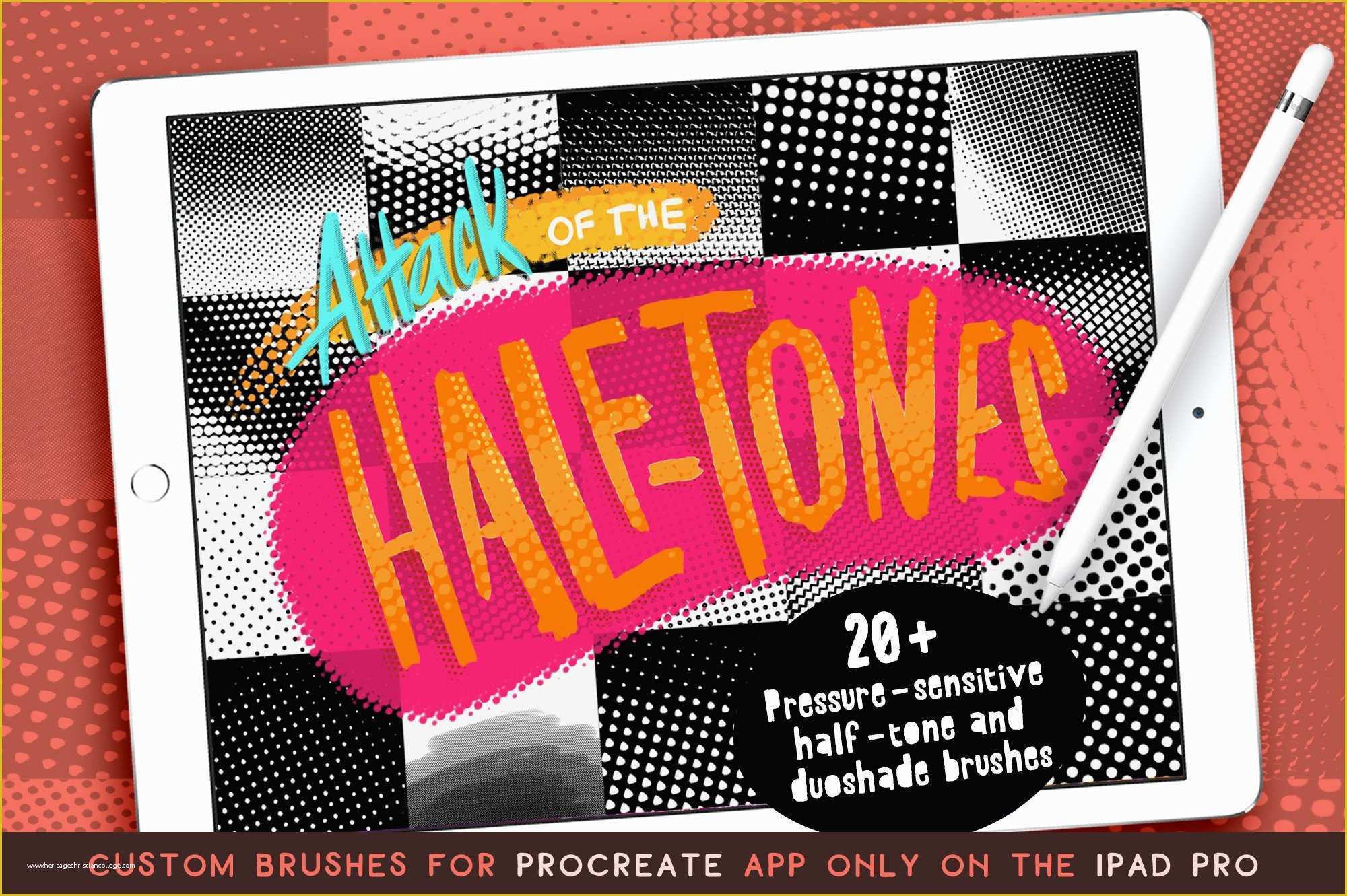 Free Procreate Templates Of Procreate Half tones Procreate Brushes Creative Market