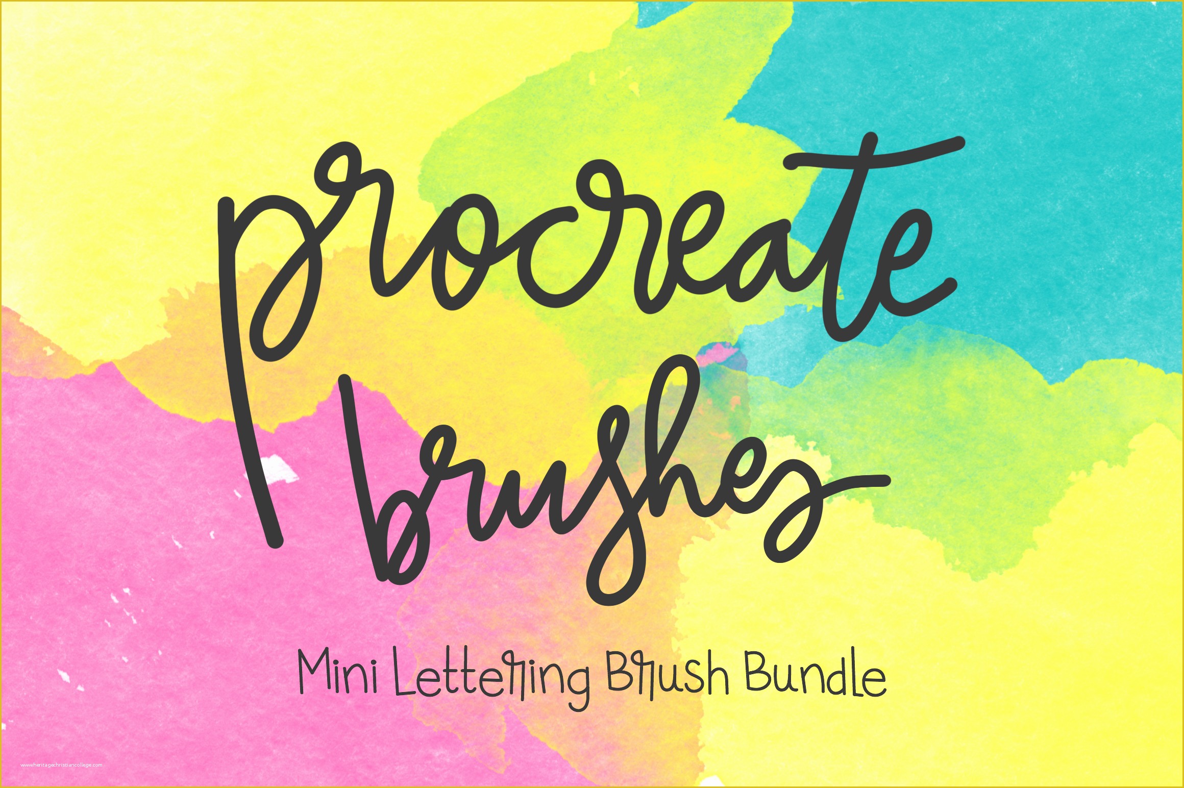 Free Procreate Templates Of Procreate Lettering 4 Brush Bundle Brushes On Creative