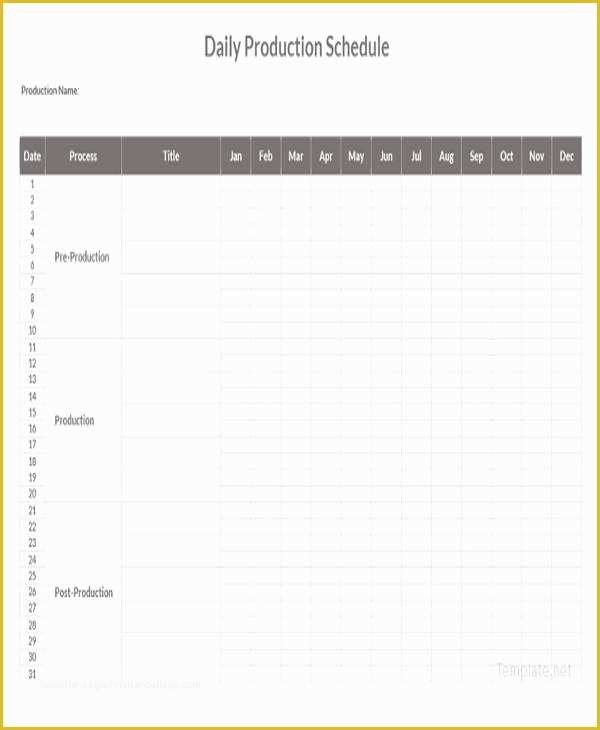 Free Production Scheduling Excel Template Of 29 Production Scheduling Templates Pdf Doc Excel