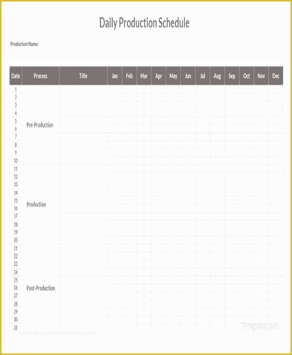 Free Production Scheduling Excel Template Of 29 Production Scheduling Templates Pdf Doc Excel