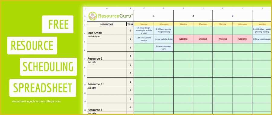 Free Production Scheduling Excel Template Of Free Resource Scheduling Template for Excel