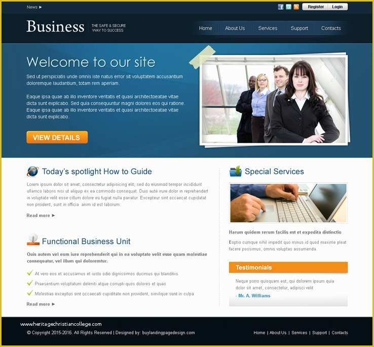 Free Professional Business Website Templates Of Download Free Website Template Design Psd to Create New