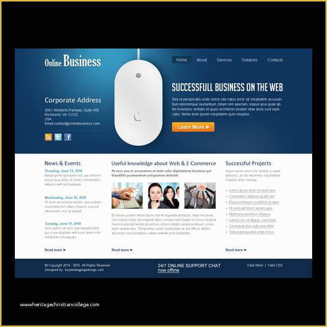 Free Professional Business Website Templates Of Online Business Professional and Clean Website Template