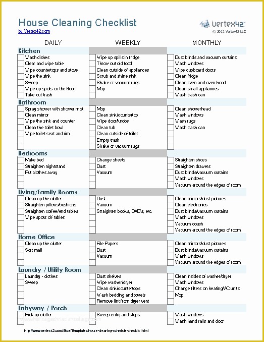Free Professional House Cleaning Checklist Template Of 7 Professional House Cleaning Checklist