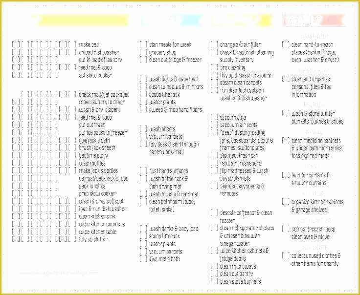 Free Professional House Cleaning Checklist Template Of House Cleaning Schedule Template organized and Clean Home