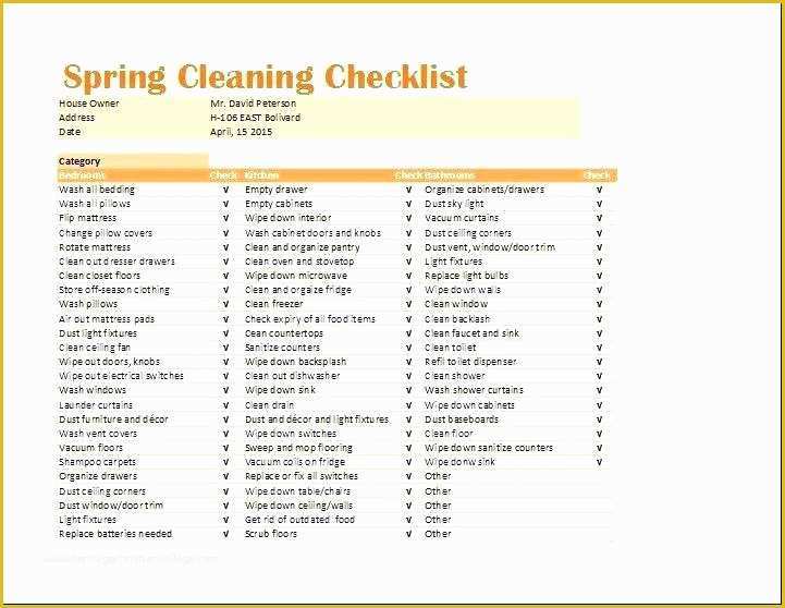 Free Professional House Cleaning Checklist Template Of Printable House Cleaning Checklist Daily House Cleaning
