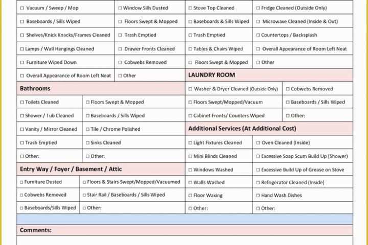 Free Professional House Cleaning Checklist Template Of Professional House Cleaning Checklist Template