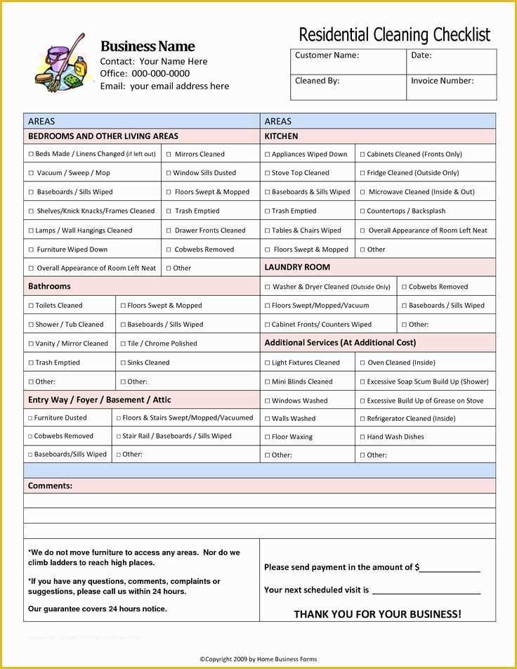 53 Free Professional House Cleaning Checklist Template