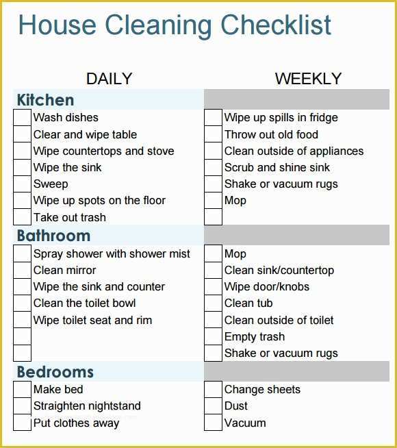 Free Professional House Cleaning Checklist Template Of Sample House Cleaning Checklist 12 Documents In Pdf Word