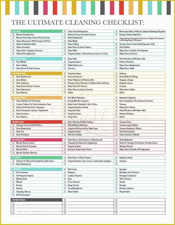 Free Professional House Cleaning Checklist Template Of the Ultimate House Cleaning Checklist Printable Pdf