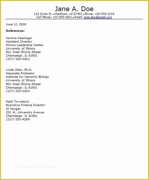 Free Professional References Template Of Pin by Jobresume On Resume Career Termplate Free