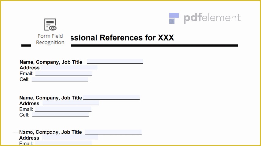 Free Professional References Template Of Professional References Template Free Download Create