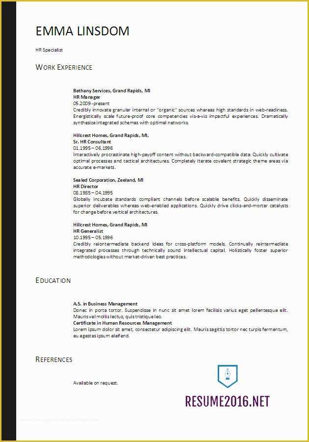 Free Professional Resume Templates 2017 Of Resume format 2017 20 Free Word Templates