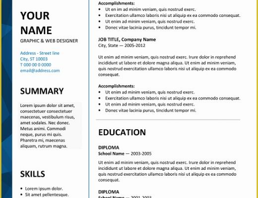 Free Professional Resume Templates Microsoft Word Of Dalston Free Resume Template Microsoft Word Blue Layout