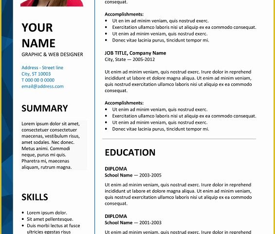 Free Professional Resume Templates Microsoft Word Of Dalston Free Resume Template Microsoft Word Blue Layout