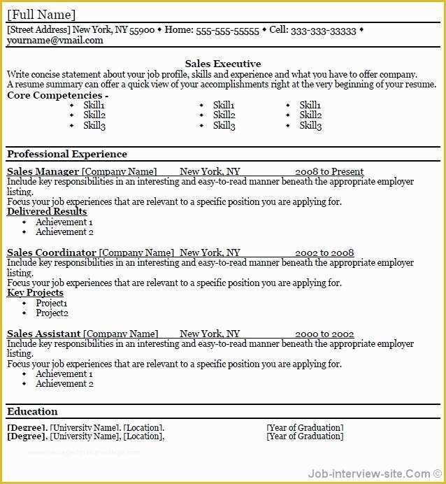Free Professional Resume Templates Word Of Free 40 top Professional Resume Templates