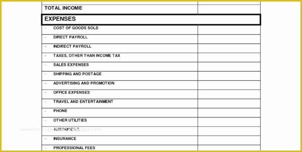 Free Profit and Loss Template for Self Employed Of Profit and Loss Statement for Self Employed 1 Profit and