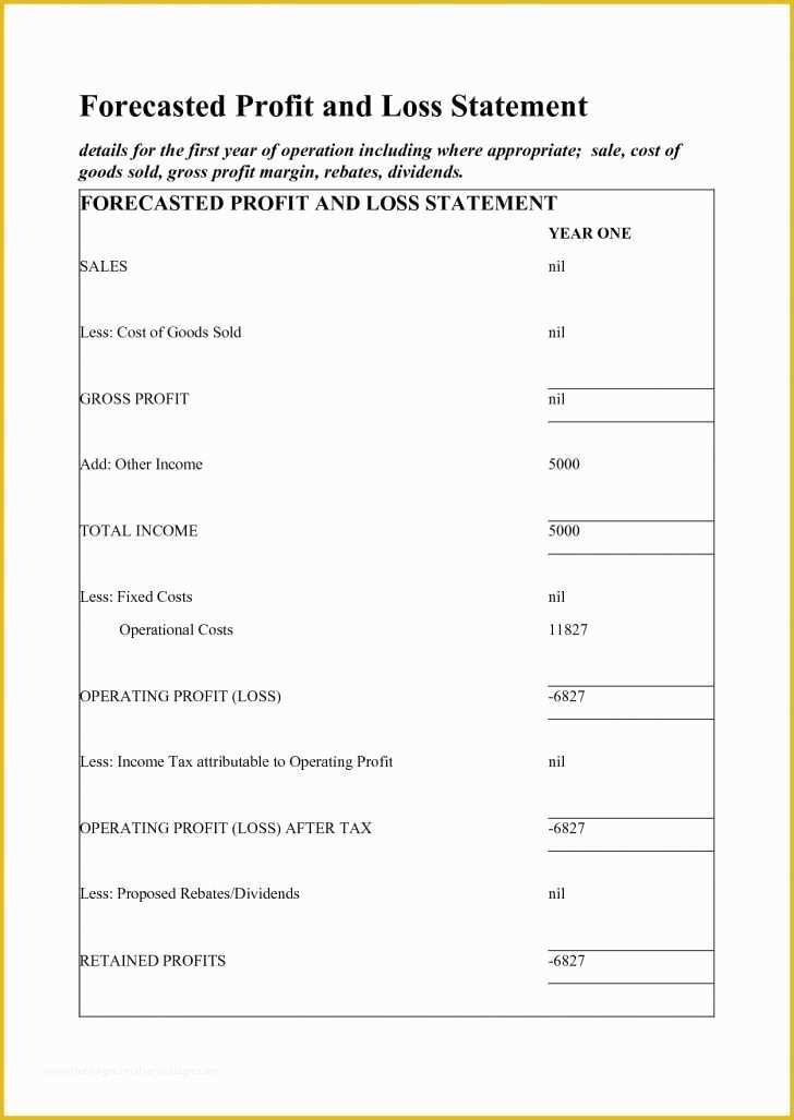 Free Profit and Loss Template for Self Employed Of Small Business Profit and Loss Statement Template Free