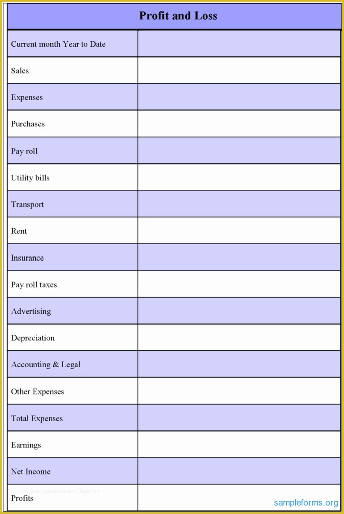 Free Profit and Loss Template for Self Employed Of Template for Profit and Loss Statement for Self Employed