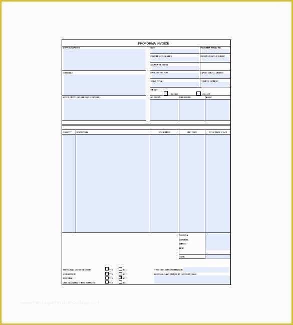 Free Proforma Invoice Template Download Of 15 Proforma Invoice Templates Pdf Doc Excel