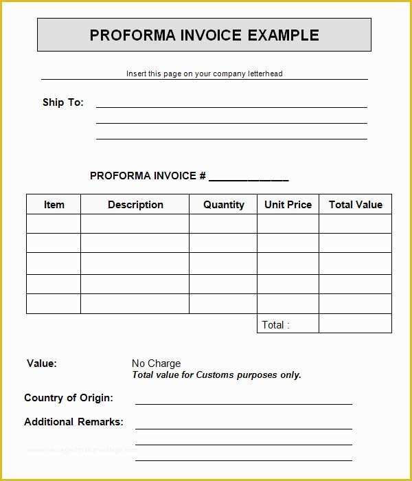 Free Proforma Invoice Template Download Of 15 Sample Proforma Invoice Template for Download