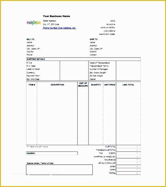 Free Proforma Invoice Template Download Of 8 Download Free Proforma Invoice Template