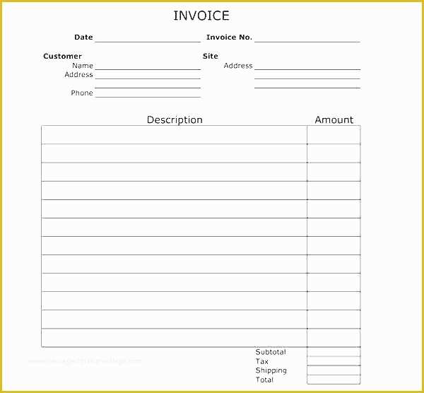 Free Proforma Invoice Template Download Of Cheque Receipt Template Excel New Typical Invoice Free