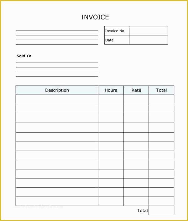 Free Proforma Invoice Template Download Of Free Invoice Excel Template Blank Invoice Templates Blank