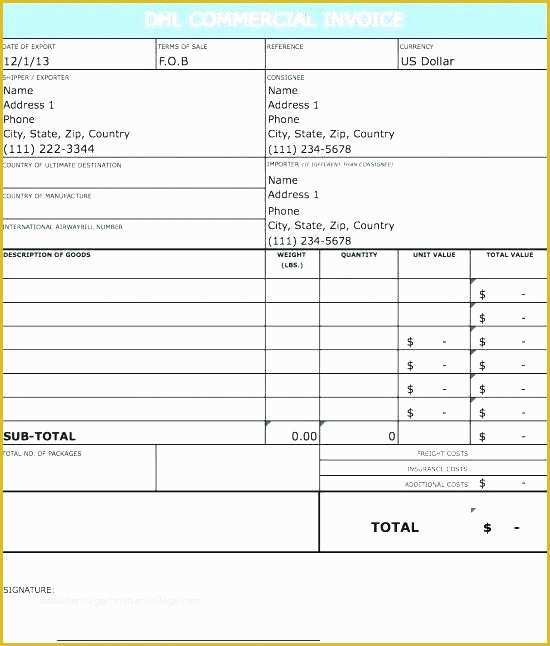 Free Proforma Invoice Template Download Of Free Mercial Invoice – Cartopiaub