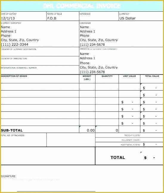 Free Proforma Invoice Template Download Of Free Mercial Invoice – Cartopiaub