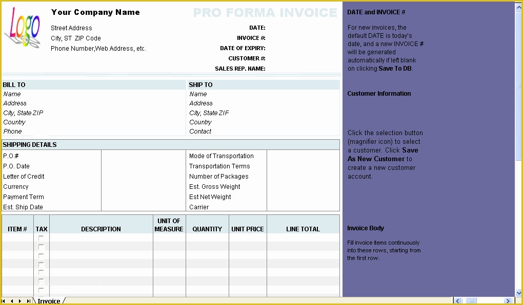 Free Proforma Invoice Template Download Of Free Proforma Invoice Template Uniform Invoice software