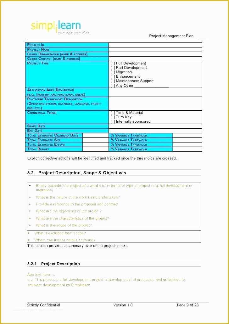 Free Program Management Templates Of Project Management Plan Template Project Management Plan