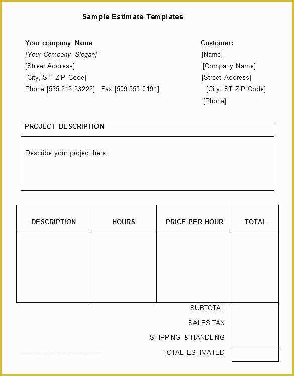 Free Project Estimate Template Of A Download Here 3 Monthly Bud Template Yearly Bud