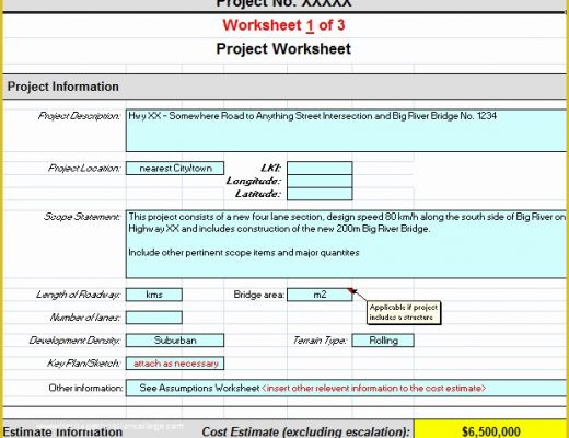 Free Project Estimate Template Of Free Project Cost Estimating Spreadsheet