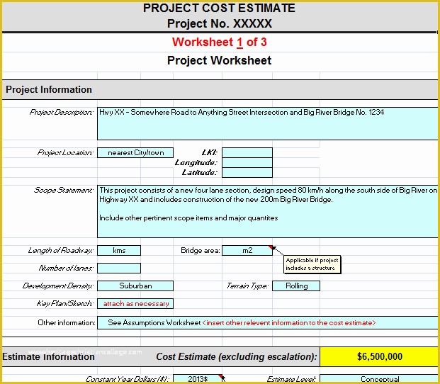 Free Project Estimate Template Of Free Project Cost Estimating Spreadsheet