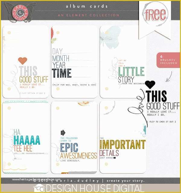 Free Project Life Templates Of 250 Free Project Life Journaling and Filler Cards