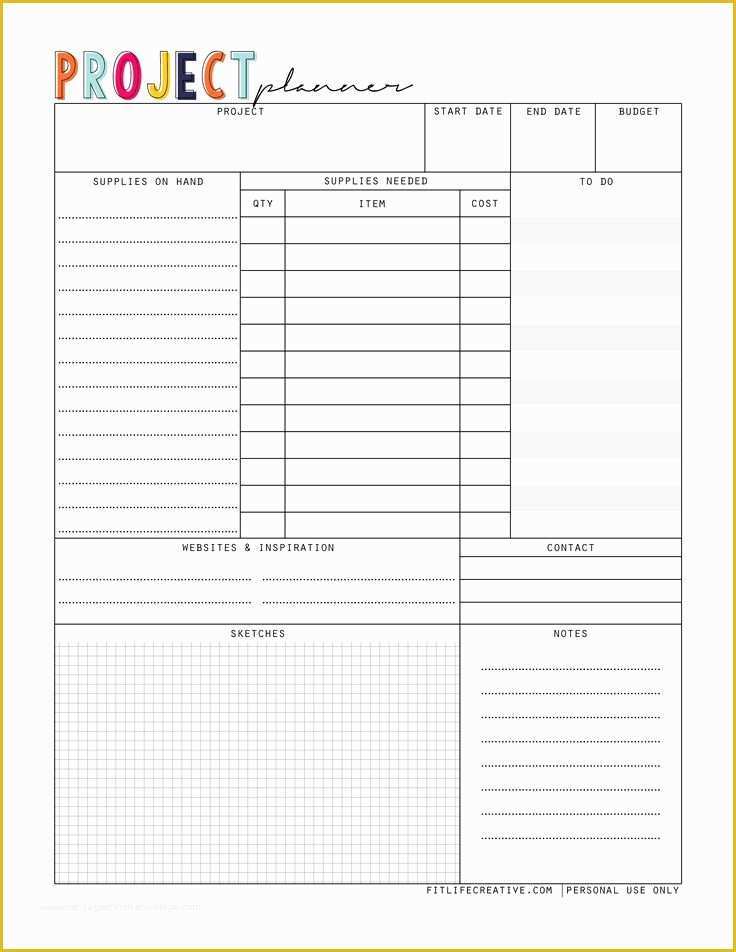Free Project Life Templates Of Best 25 Project Planner Ideas On Pinterest
