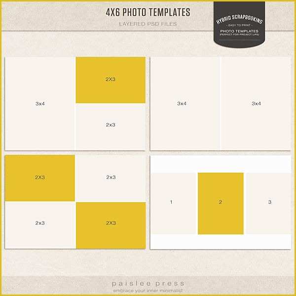 Free Project Life Templates Of Free 4x6 Photo Templates Perfect for Project Life Use