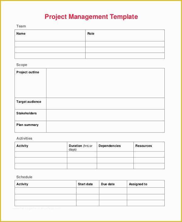 Free Project Management Templates Of 11 Project Management Templates Docs Word Apple Pages