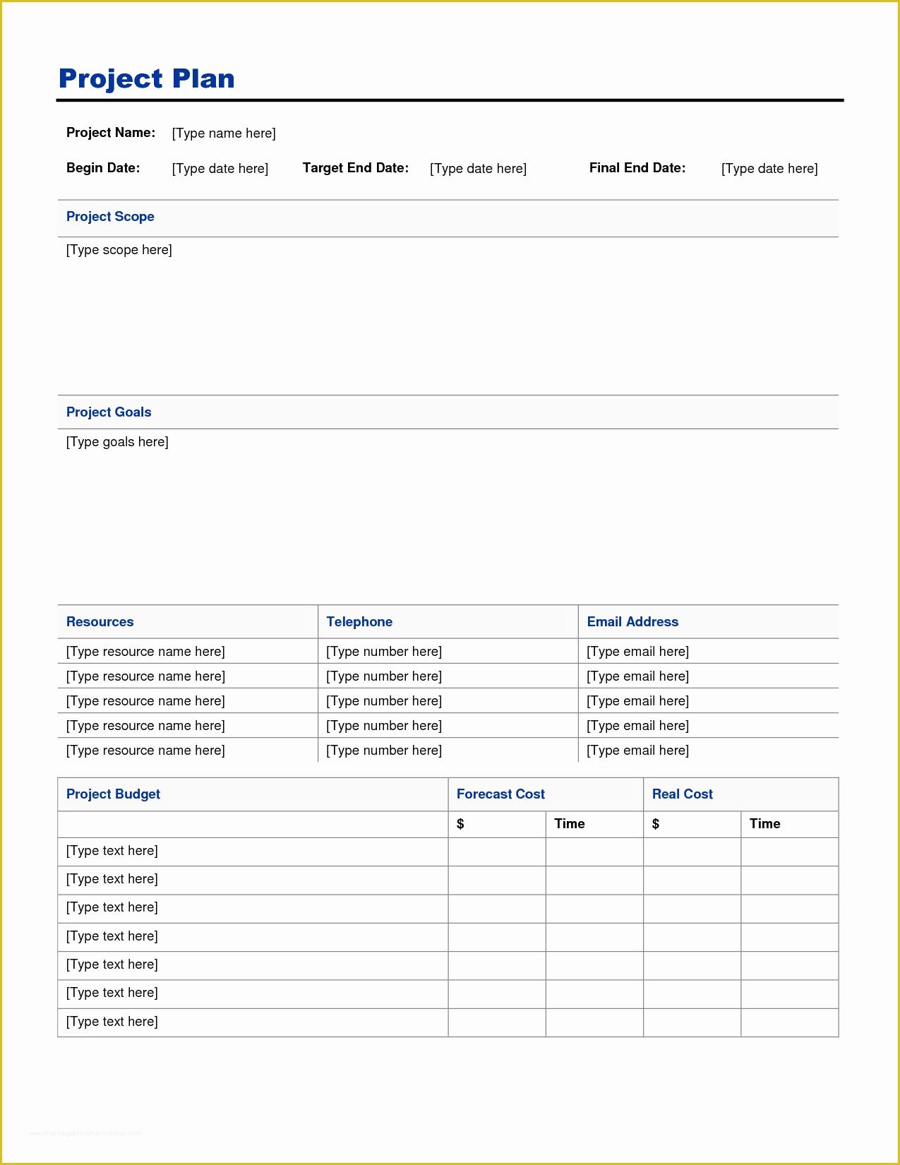 Free Project Management Templates Of Free Project Plan Template Word Marketing