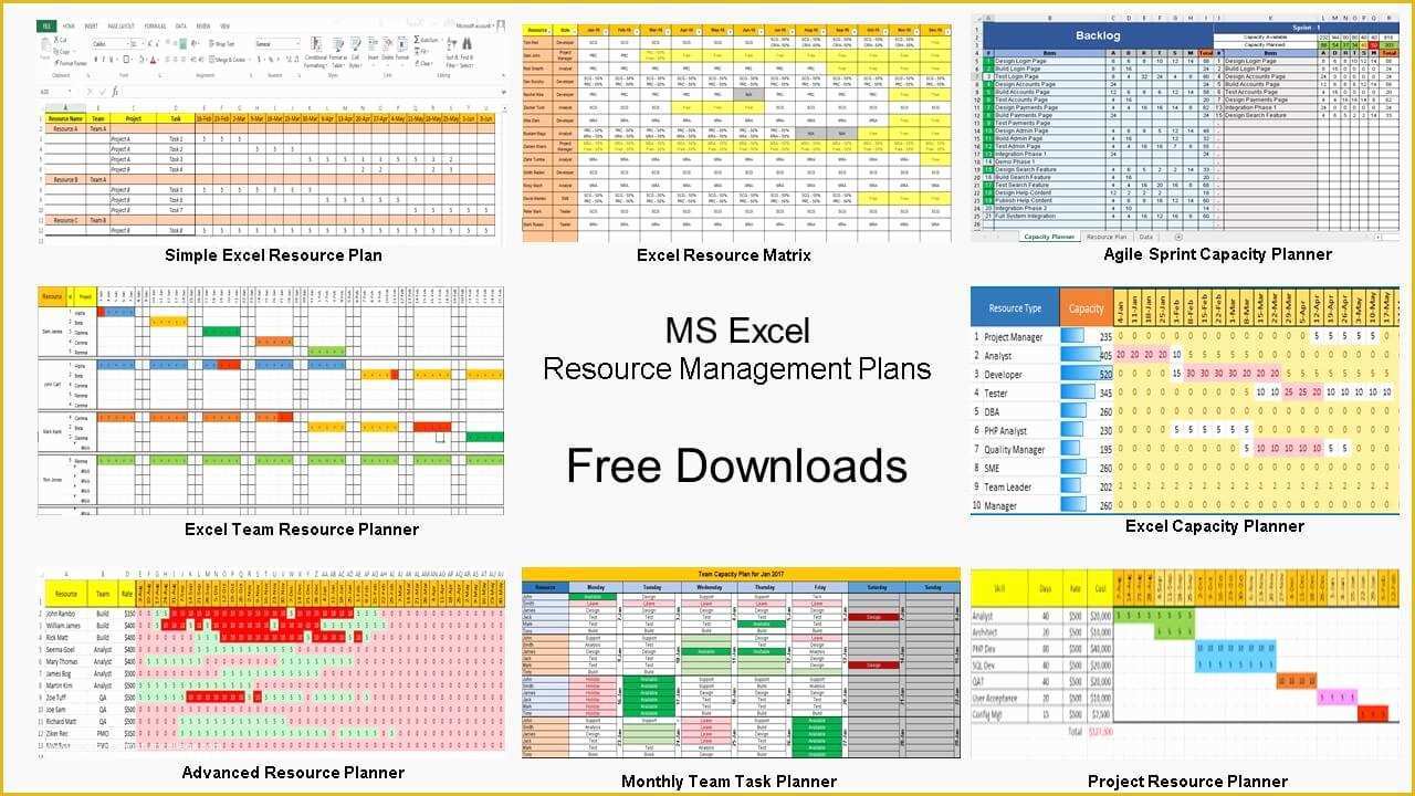 Free Project Management Templates Of Resource Management Using Excel 7 Template Downloads