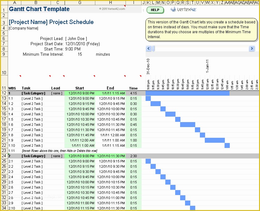 Free Project Plan Gantt Chart Excel Template Of Free Gantt Chart Template for Excel