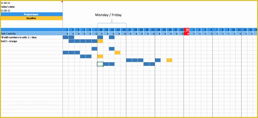 Free Project Plan Gantt Chart Excel Template Of Free Long Term Planner Gantt Chart for Excel