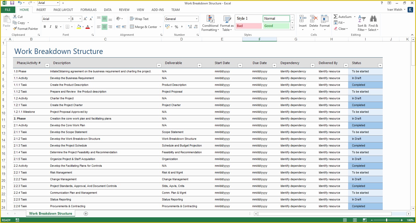 Free Project Plan Template Excel Of Project Plan Template – Download Ms Word & Excel forms