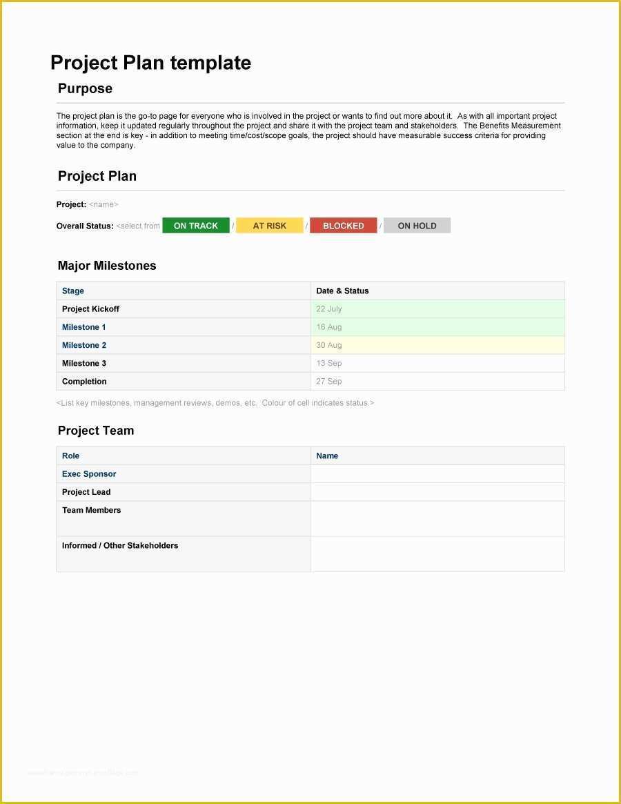 Free Project Plan Template Of Project Outline Template 10 Free Word Excel Pdf