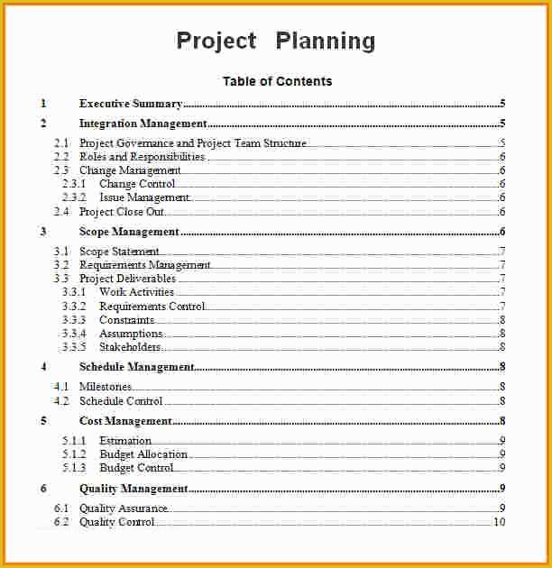 Free Project Plan Template Of Project Planning Template