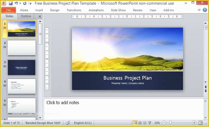 Free Project Plan Template Powerpoint Of Free Business Project Plan Template for Microsoft Powerpoint