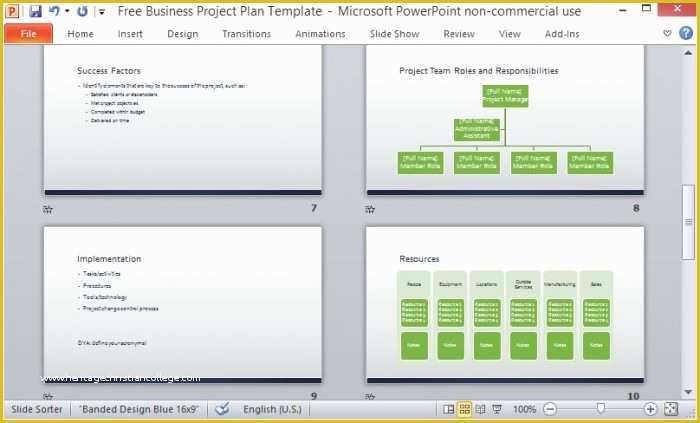 Free Project Plan Template Powerpoint Of Free Business Project Plan Template for Microsoft Powerpoint